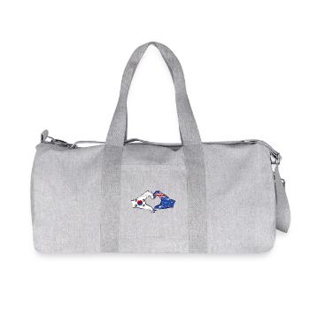 Corée du Sud Australie Mains Forme De Coeur Utilisé - Sac de sport en toile recyclée Stanley/Stella - gris chiné - Devant