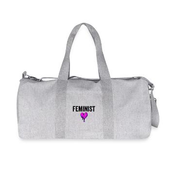 Féministe - Sac de sport en toile recyclée Stanley/Stella - gris chiné - Devant