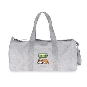 Hamster Sleeping Recharging Night Bedtime - Recycelte Canvas-Sporttasche von Stanley/Stella - Grau meliert - Vorne