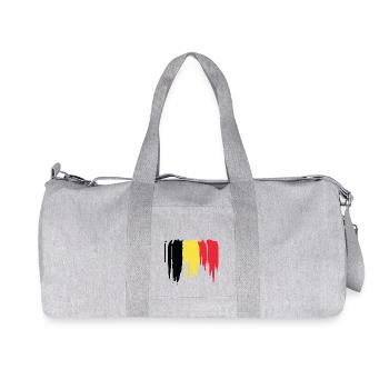 Vintage Flag Of Belgium. - Recycled Canvas Sports Bag by Stanley/Stella - heather grey - Front