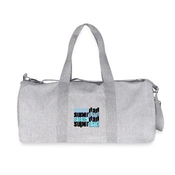 Super Dad Vater Vatertag - Recycelte Canvas-Sporttasche von Stanley/Stella - Grau meliert - Vorne