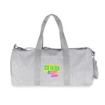 Ich erzieh das schon Erzieher Mama Papa Motiv - Recycelte Canvas-Sporttasche von Stanley/Stella - Grau meliert - Vorne