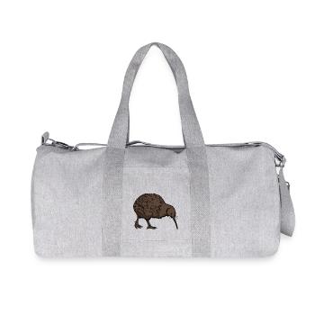 Kiwi Vogel - Recycelte Canvas-Sporttasche von Stanley/Stella - Grau meliert - Vorne