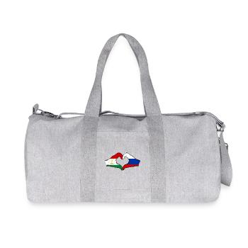 Tadschikistan Russland Flagge Hände Herzform - Recycelte Canvas-Sporttasche von Stanley/Stella - Grau meliert - Vorne