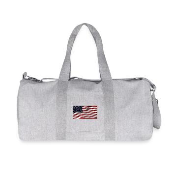 drapeau américain - Sac de sport en toile recyclée Stanley/Stella - gris chiné - Devant