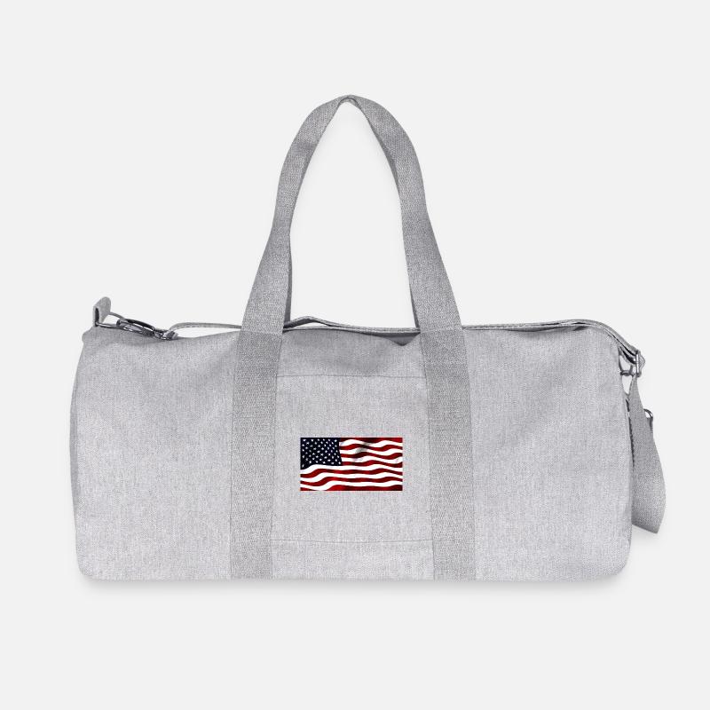 US Flagge - Recycelte Canvas-Sporttasche von Stanley/Stella - Grau meliert