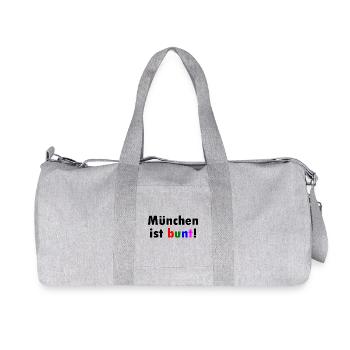 München ist bunt - Recycelte Canvas-Sporttasche von Stanley/Stella - Grau meliert - Vorne