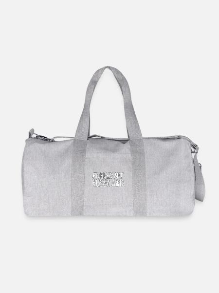 PAIX AVEC LA RUSSIE - Sac de sport en toile recyclée Stanley/Stella - gris chiné