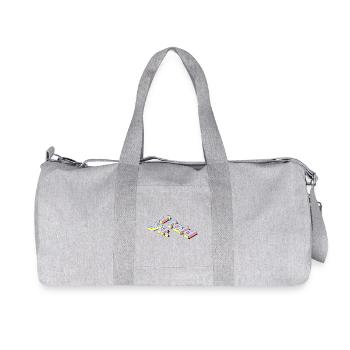 I Told Ya | Retro Pastel 3D Text - Recycled Canvas Sports Bag by Stanley/Stella - heather grey - Front