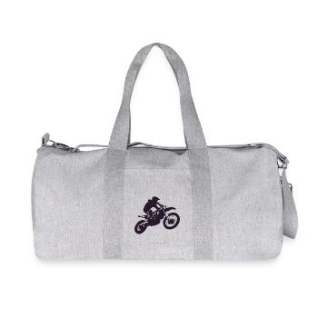 Motor cross - Recycelte Canvas-Sporttasche von Stanley/Stella - Grau meliert - Vorne