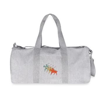 Retro Vintage Style Polo Sport Polopferd Horses - Recycled Canvas Sports Bag by Stanley/Stella - heather grey - Front