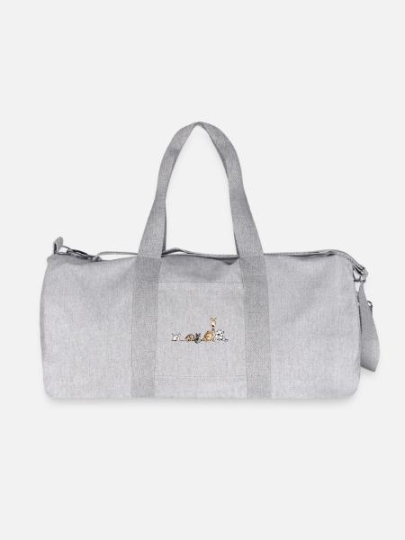 Happy Hunde Team I Lustiges Hundemotiv I Hund - Recycelte Canvas-Sporttasche von Stanley/Stella - Grau meliert