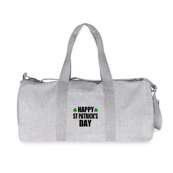 happy st patrick's day - Sac de sport en toile recyclée Stanley/Stella - gris chiné - Devant