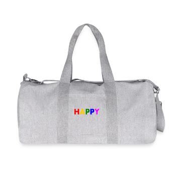 Happy - Sac de sport en toile recyclée Stanley/Stella - gris chiné - Devant