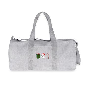 Christmas Joy GiftSanta Candy Cane - Recycled Canvas Sports Bag by Stanley/Stella - heather grey - Front