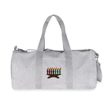 renne hiver père noël chr laid - Sac de sport en toile recyclée Stanley/Stella - gris chiné - Devant