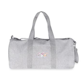 Fröhliches Hasen Trio - Recycelte Canvas-Sporttasche von Stanley/Stella - Grau meliert - Vorne