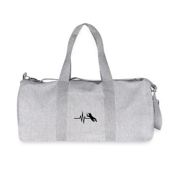 My heart beats for football goalie goalie - Recycled Canvas Sports Bag by Stanley/Stella - heather grey - Front