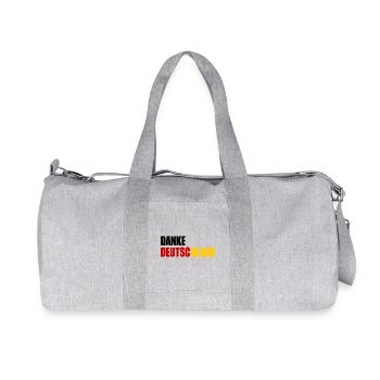 Danke deutschland - Recycelte Canvas-Sporttasche von Stanley/Stella - Grau meliert - Vorne