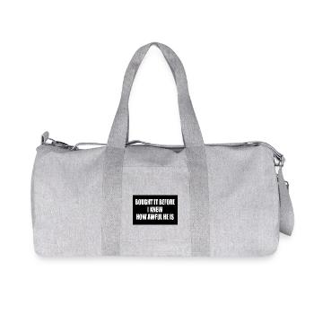 bought it before i knew how awful he is - Recycled Canvas Sports Bag by Stanley/Stella - heather grey - Front