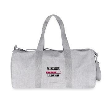 Winzerin Ausbildung 1 Lehrjahr erstes Jahr Lehre - Recycelte Canvas-Sporttasche von Stanley/Stella - Grau meliert - Vorne