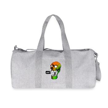 Psychedelic Skull - Recycled Canvas Sports Bag by Stanley/Stella - heather grey - Front