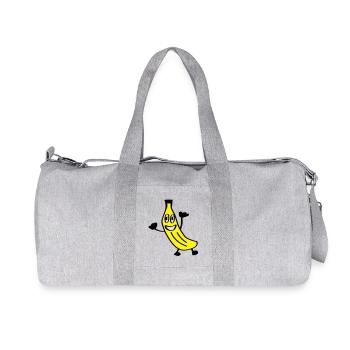 banane2 - Sac de sport en toile recyclée Stanley/Stella - gris chiné - Devant