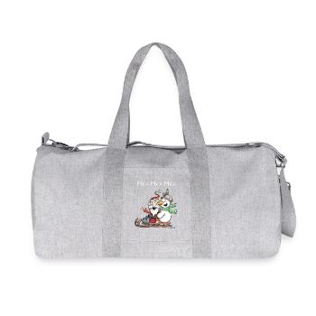 Santa Claus and Snowman ride a sledge - Gift - Recycled Canvas Sports Bag by Stanley/Stella - heather grey - Front