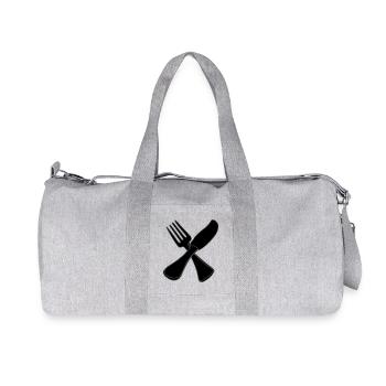 Cutlery knife and fork - Recycled Canvas Sports Bag by Stanley/Stella - heather grey - Front