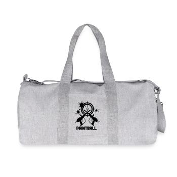 Paintball target with two guns - Recycled Canvas Sports Bag by Stanley/Stella - heather grey - Front
