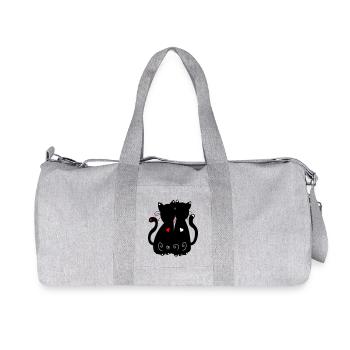 black cats - Recycled Canvas Sports Bag by Stanley/Stella - heather grey - Front