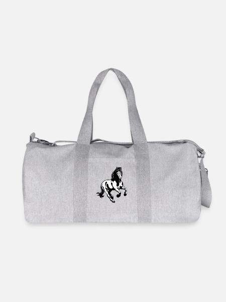 Étalon frison au galop - Sac de sport en toile recyclée Stanley/Stella - gris chiné