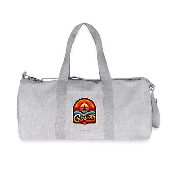Unser Cuxhaven - Kugelbake - 70s Edition - Recycelte Canvas-Sporttasche von Stanley/Stella - Grau meliert - Vorne