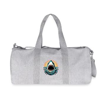 Shark - Recycled Canvas Sports Bag by Stanley/Stella - heather grey - Front
