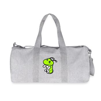 Chenille Trou Inférieur Mignon Sourires Amical Heureux - Sac de sport en toile recyclée Stanley/Stella - gris chiné - Devant