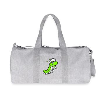 Nerd Caterpillar Intelligent Geek Worm Horn-rimmed Glasses Smart - Recycled Canvas Sports Bag by Stanley/Stella - heather grey - Front