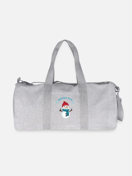 Schneemann Spaß  - Recycelte Canvas-Sporttasche von Stanley/Stella - Grau meliert