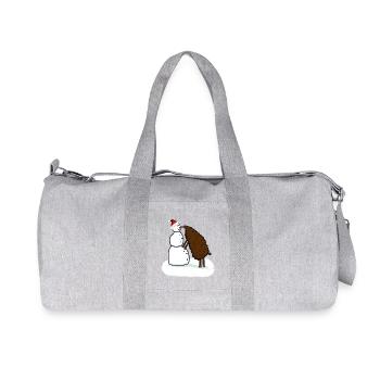 Schneemann & Schaf - Recycelte Canvas-Sporttasche von Stanley/Stella - Grau meliert - Vorne
