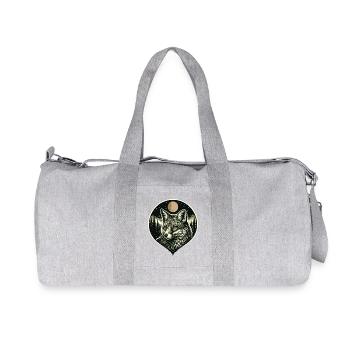 Silent Mind - Fuchs im Woodcut Stil - Sac de sport en toile recyclée Stanley/Stella - gris chiné - Devant