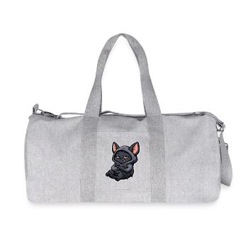 Chilling bat - Recycled Canvas Sports Bag by Stanley/Stella - heather grey - Front