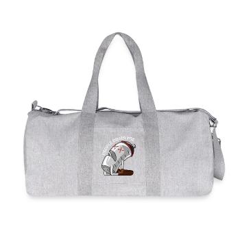 Introvert - Funny Introvert Design - Sarcastic Sar - Recycled Canvas Sports Bag by Stanley/Stella - heather grey - Front