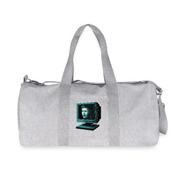 IA rétroglitch Retroglitch Computer Terror - Sac de sport en toile recyclée Stanley/Stella - gris chiné - Devant