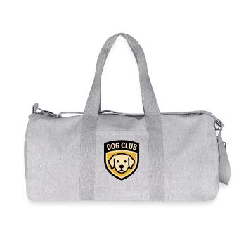 Dog School Logo Golden Retriever Dog Club - Recycled Canvas Sports Bag by Stanley/Stella - heather grey - Front