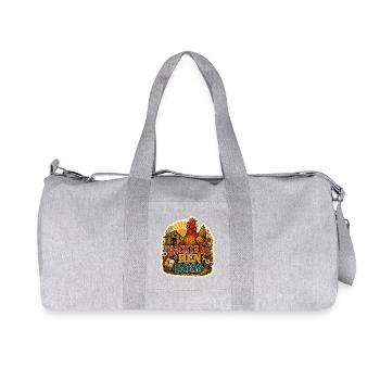 BACKYARD HEN - Recycled Canvas Sports Bag by Stanley/Stella - heather grey - Front