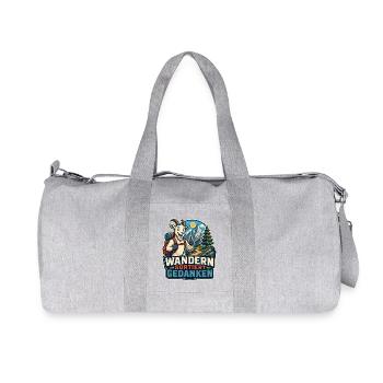 Wandern sortiert Gedanken - Recycelte Canvas-Sporttasche von Stanley/Stella - Grau meliert - Vorne