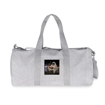 Frog Ghost Sunglasses T-Shirt Halloween - Recycled Canvas Sports Bag by Stanley/Stella - heather grey - Front