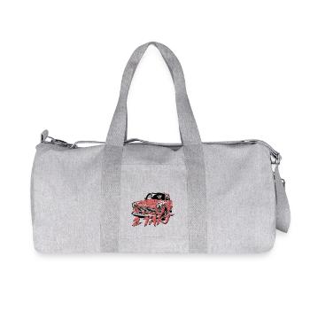  601 Korallrot - Recycelte Canvas-Sporttasche von Stanley/Stella - Grau meliert - Vorne