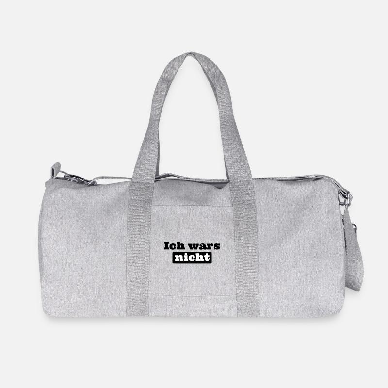 Ich wars nicht - Recycelte Canvas-Sporttasche von Stanley/Stella - Grau meliert