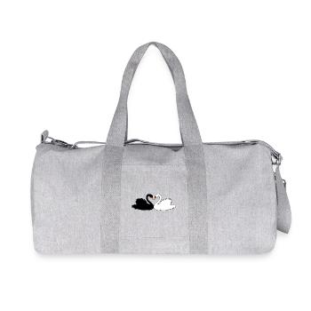 Schwarz-Weißer Schwan - Recycelte Canvas-Sporttasche von Stanley/Stella - Grau meliert - Vorne