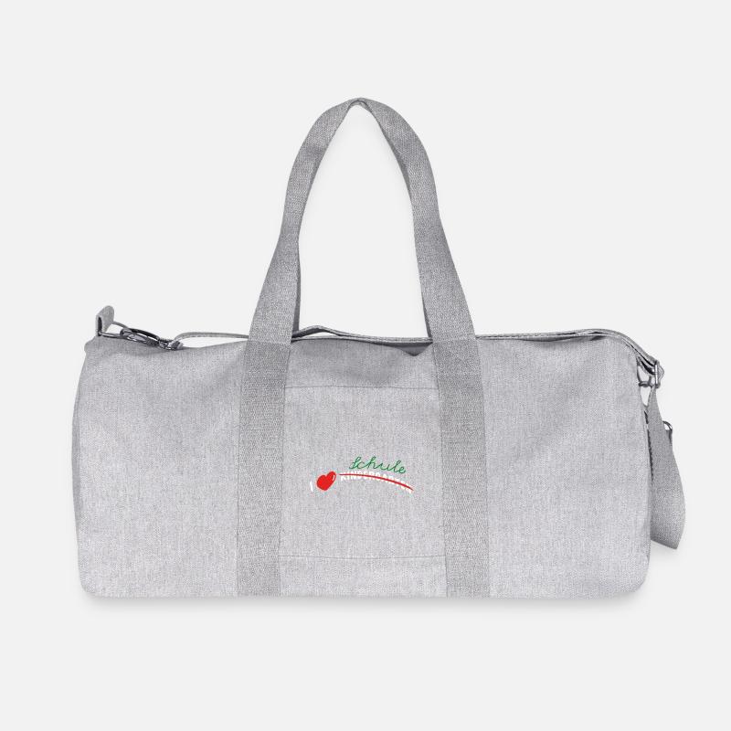 I love Schule - Recycelte Canvas-Sporttasche von Stanley/Stella - Grau meliert